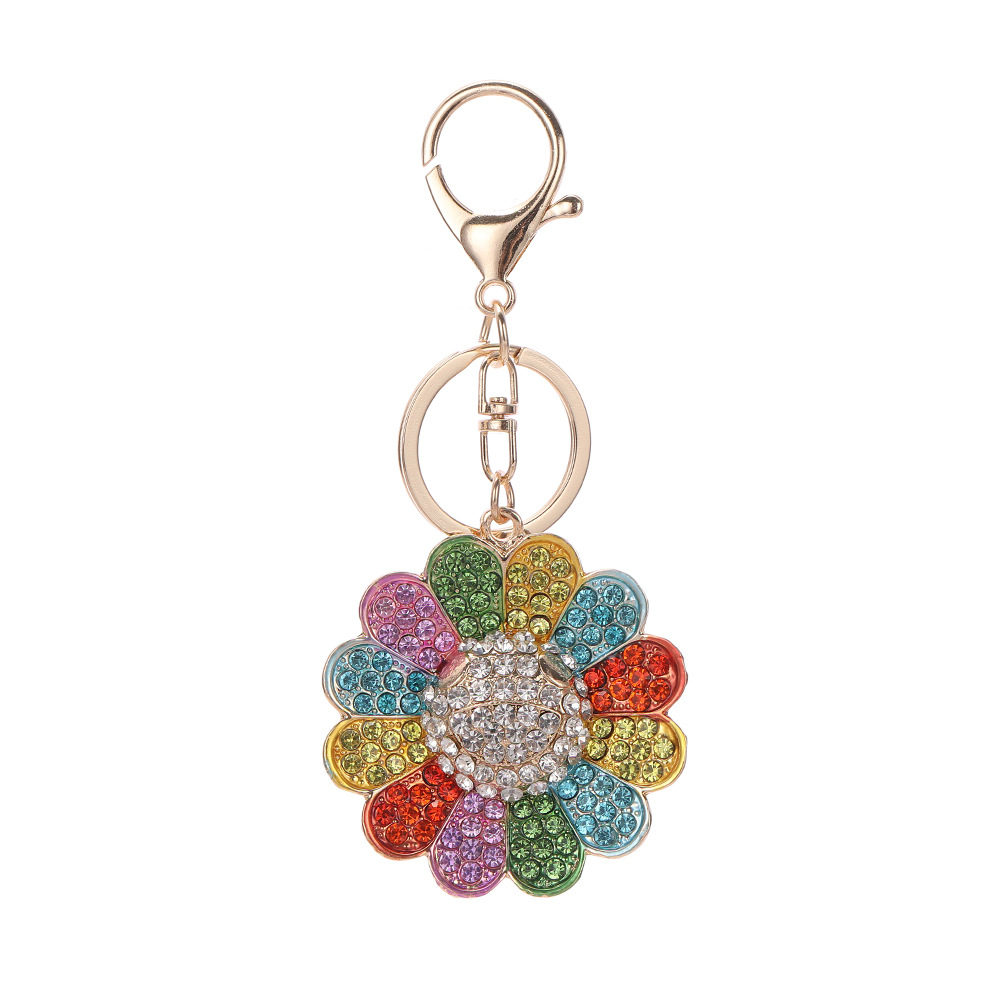 Rhinestone Sunflower Keychain Keyring Netby