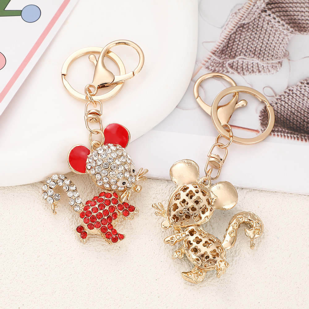 Rhinestone Mouse Keychain Keyring Netby