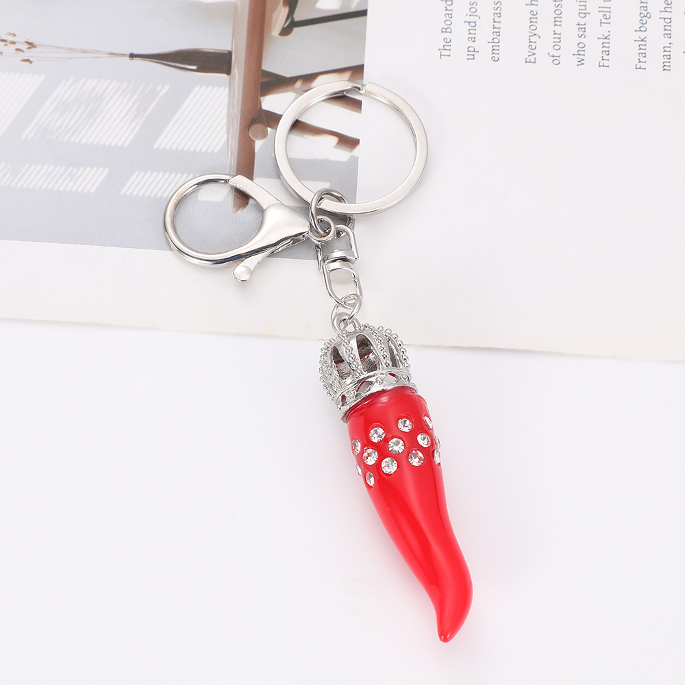 Rhinestone Pepper Keychain Keyring Netby
