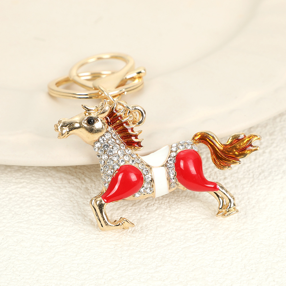 Rhinestone Horse Keychain Keyring Netby