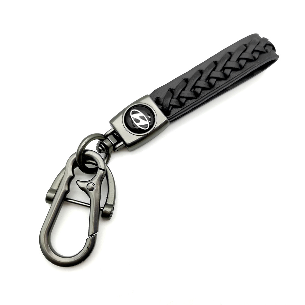 Knitting Leather Car Logo Emblem Kering Keychain Keyfob for Audi Benz BMW VW Chevrolet Toyota Volvo Netby