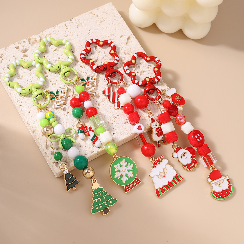 Flower Tree Festival Christmas Keychain Keyring Netby