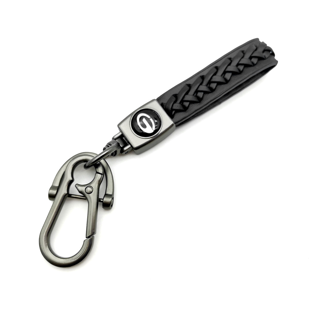 Knitting Leather Car Logo Emblem Kering Keychain Keyfob for Audi Benz BMW VW Chevrolet Toyota Volvo Netby