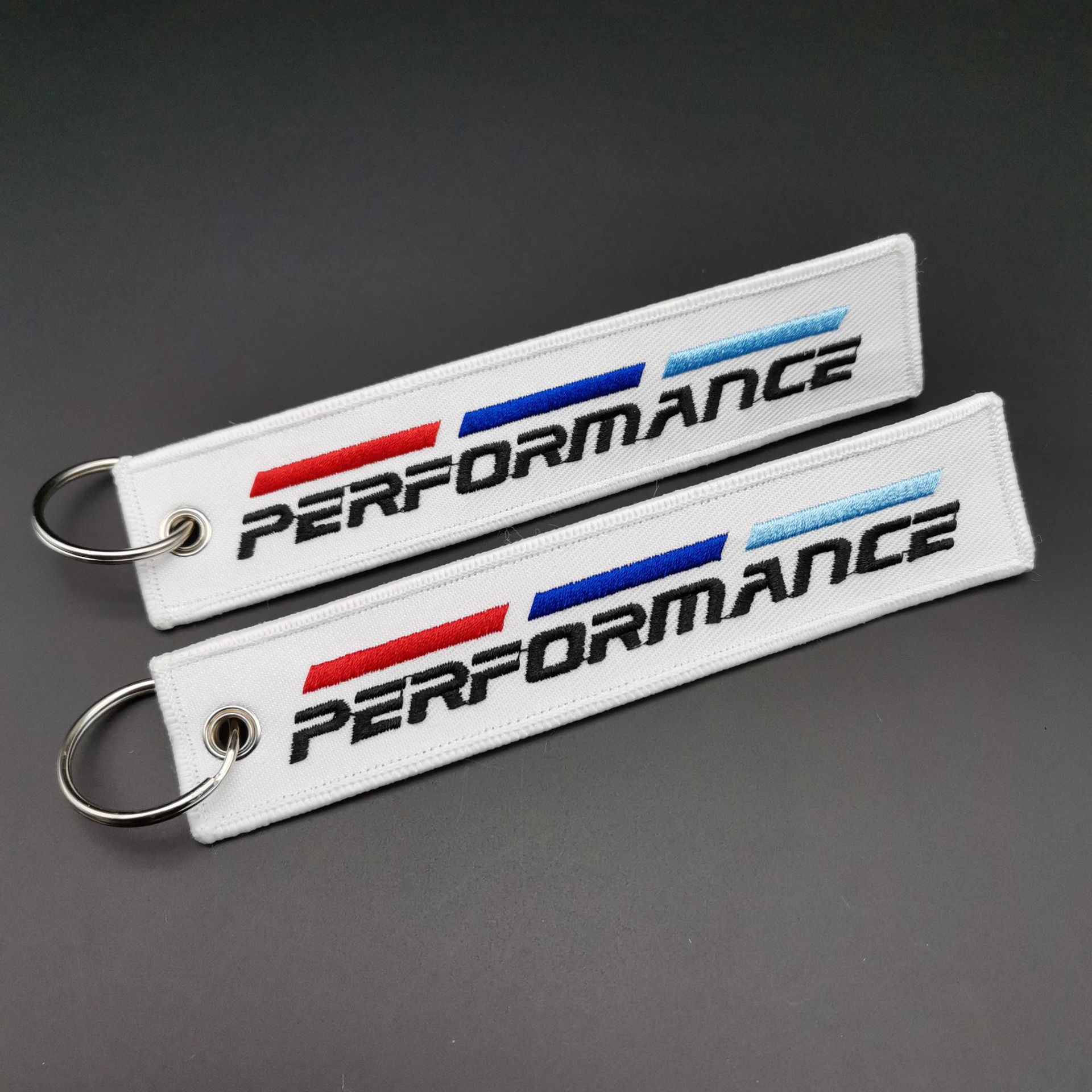 Car logo modified brand textile embroidery cloth key chain hanging TRD MUGEN