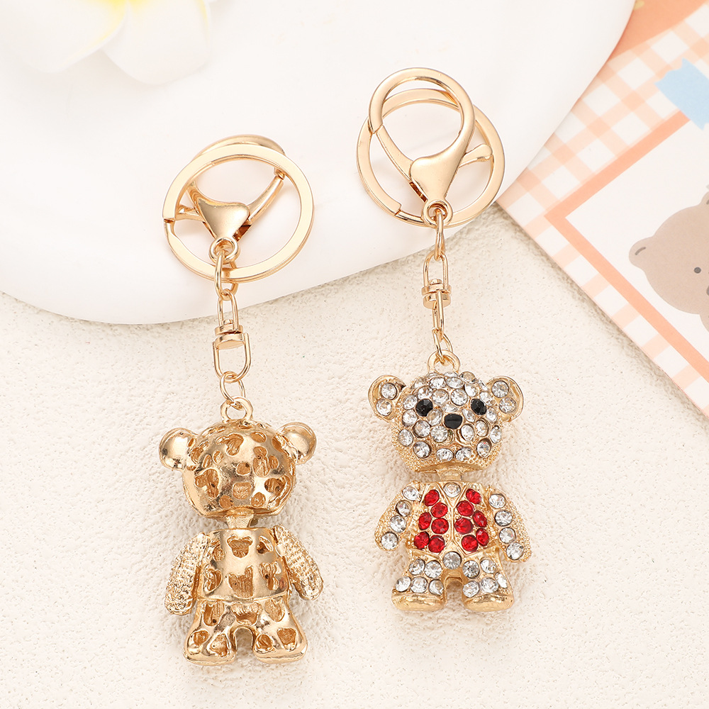 Rhinestone Little Bear Keychain Keyring Netby