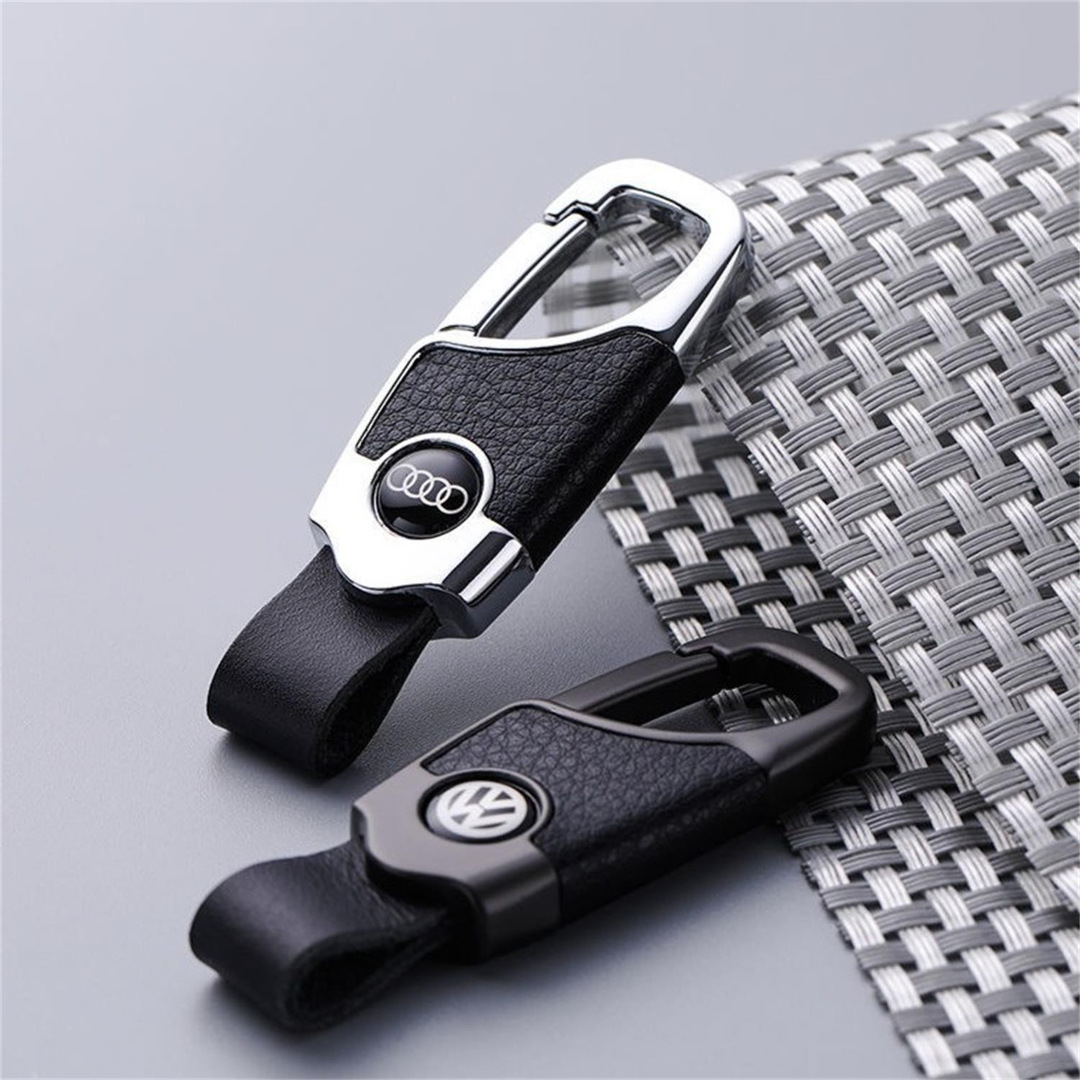 Leather Belt Car Logo Keychain Keyring for BMW AUDI BENZ VOLKSWAGEN SKODA FORD HONDA Netby