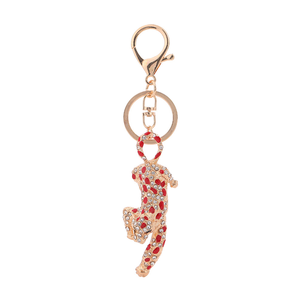 Rhinestone Leopard Keychain Keyring Netby