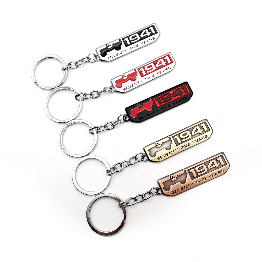 Metal 1941 75th Anniversary of Jeep Wrangler Car Keyring Keychain Keyfob Netby