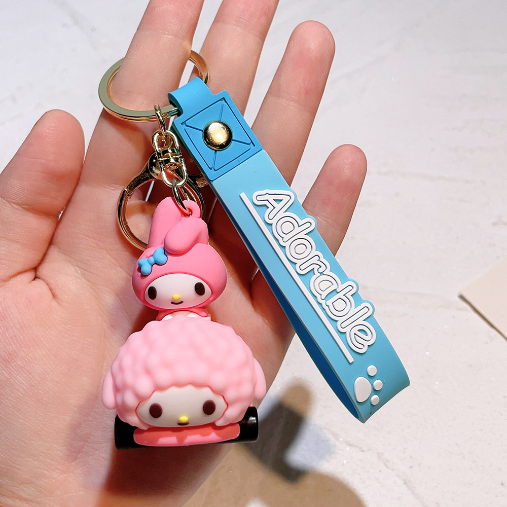 Animation Hello Kitty Kuromi Cinamoroll Keychain Keyring Netby