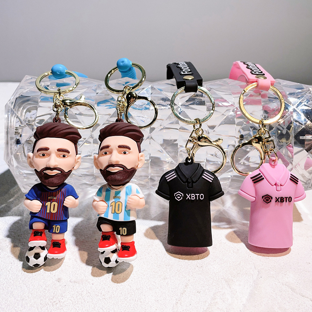 Sports Game Football Soccer Star World Cup Messi Keychain Keyring Netby