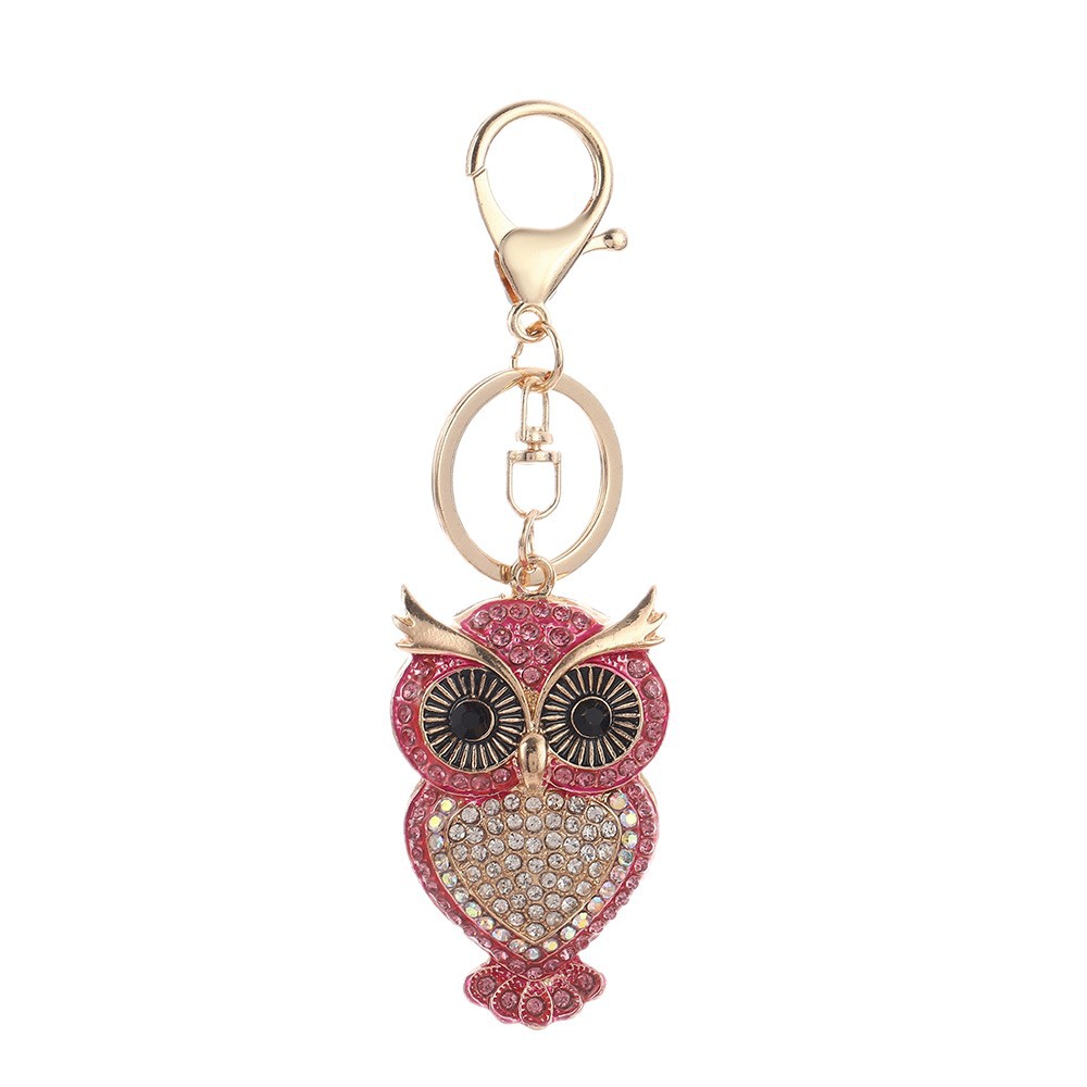 Rhinestone Owl Keychain Keyring Netby