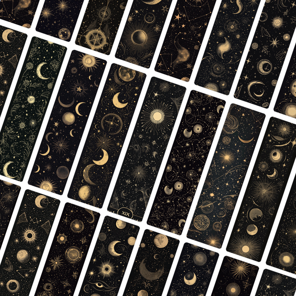 24pcs/pack Magic Moon Paper Bookmark Netby