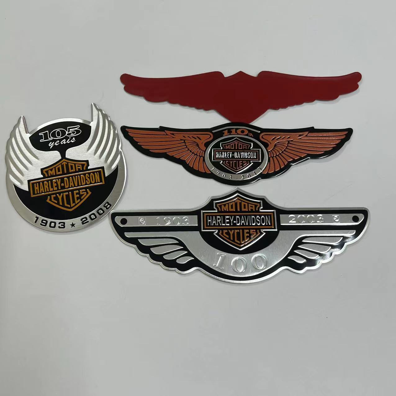 Metal Emblem Badge for Harley Davidson 100th 105th 110th Anniversary Netby Motorcycle Motorbike