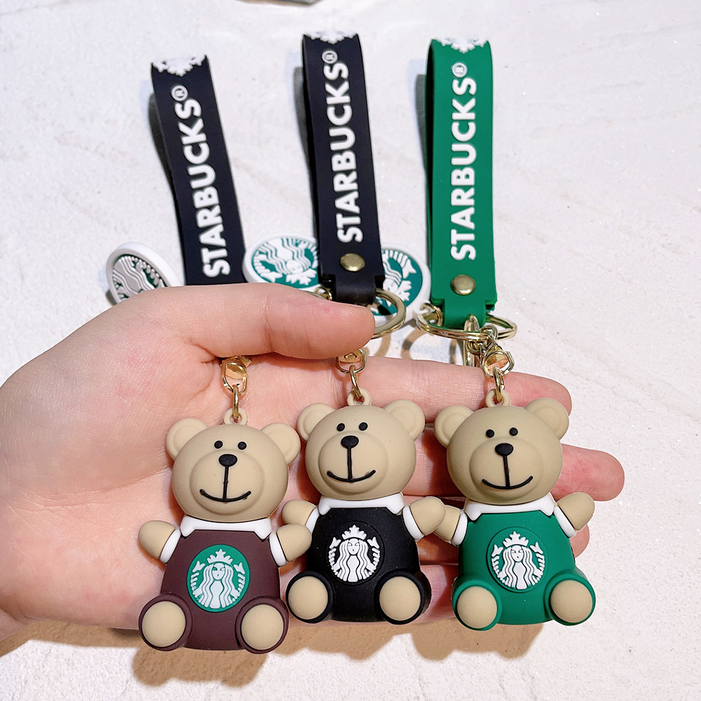 Starbucks Coffee Cup Bear Keychain Keyring Netby