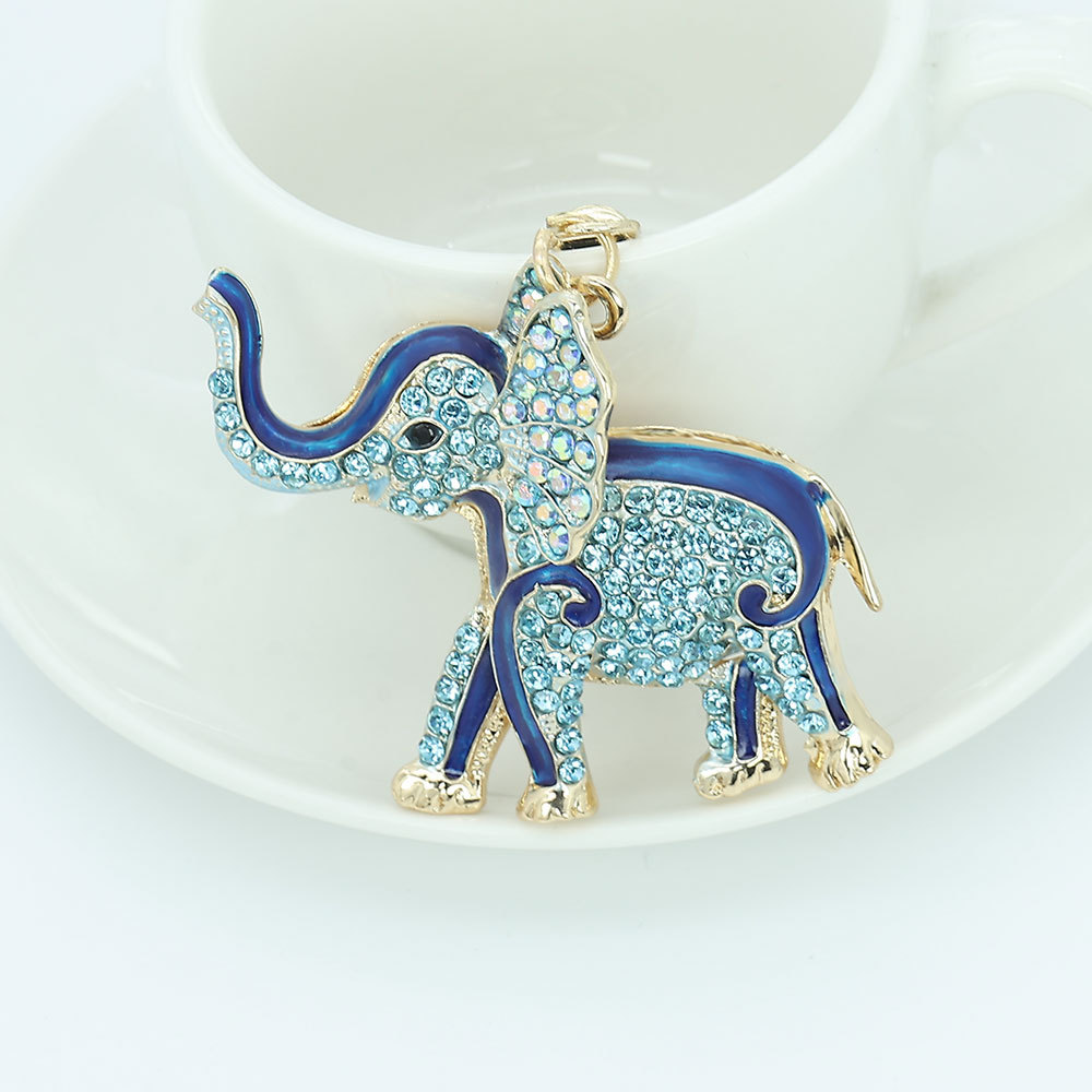 Elephant Rhinestone Keychain Keyring Netby