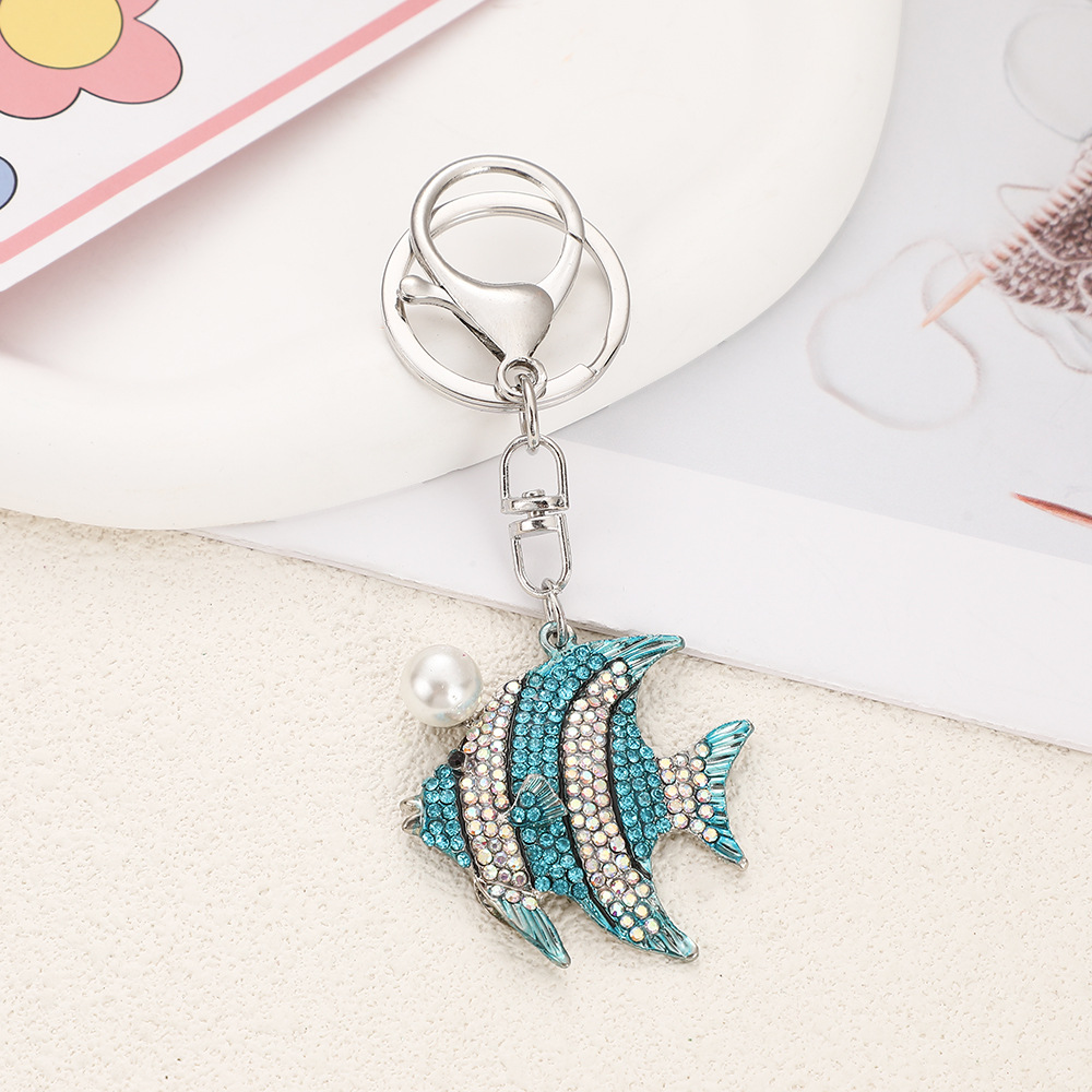Rhinestone Seafish Keychain Keyring Netby