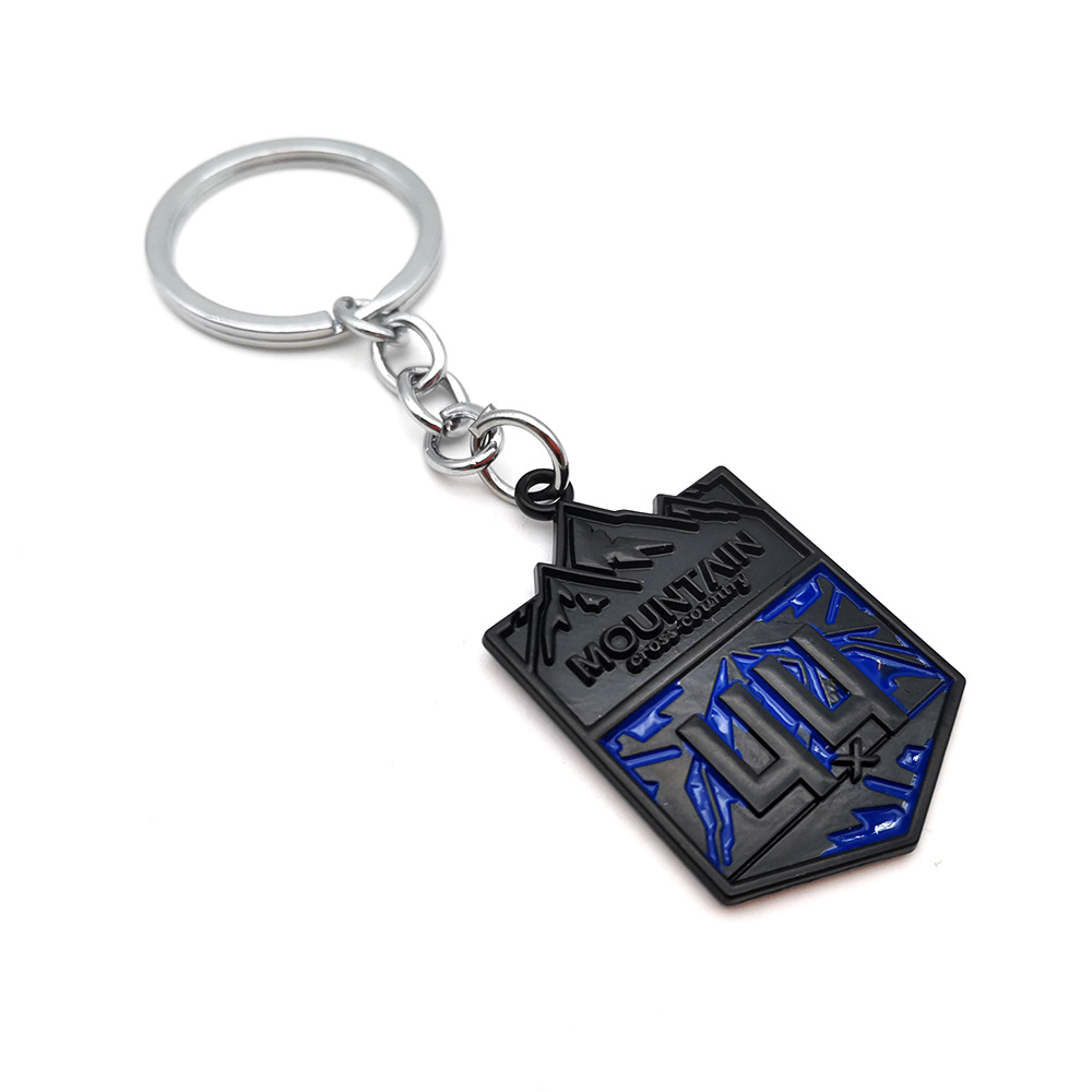 Metal Jeep 4x4 Moutain Cross Country Shield Car Keychain Keyring Keyfob Netby