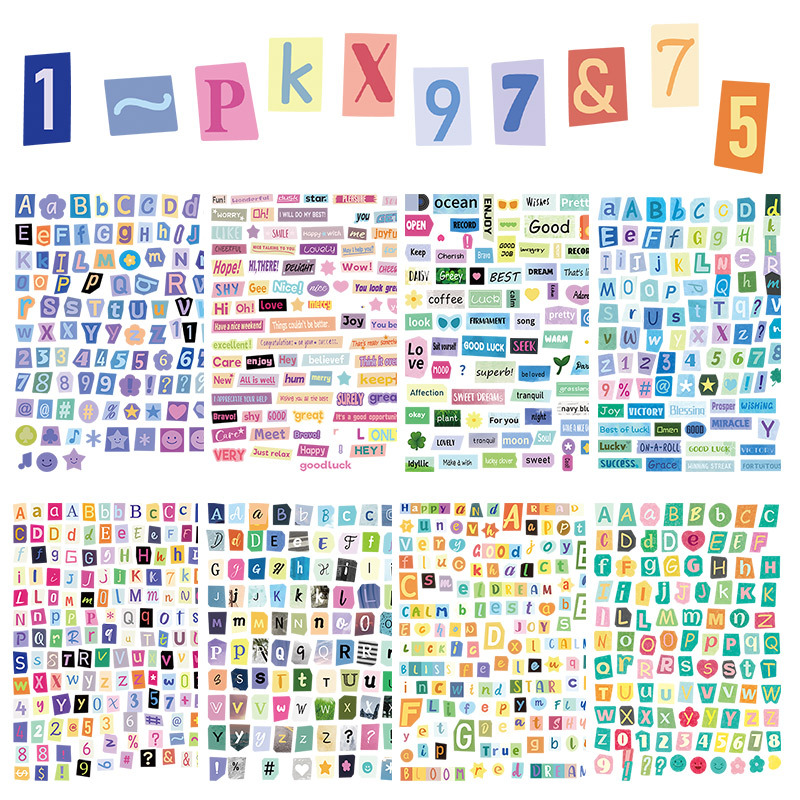 8pcs/pack Cartoon Children's DIY Jigsaw Puzzles Waterproof Sticker Netby