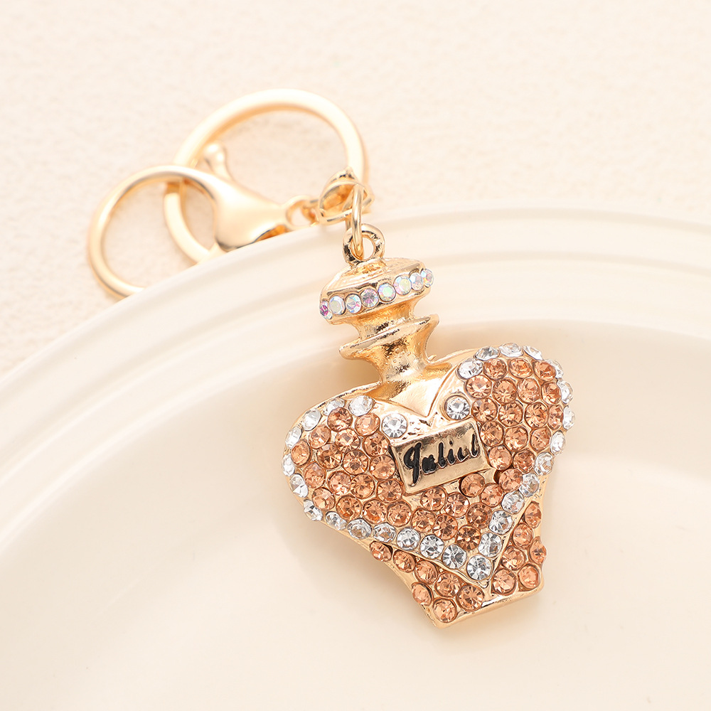 Rhinestone Perfume Bottle Keychain Keyring Netby