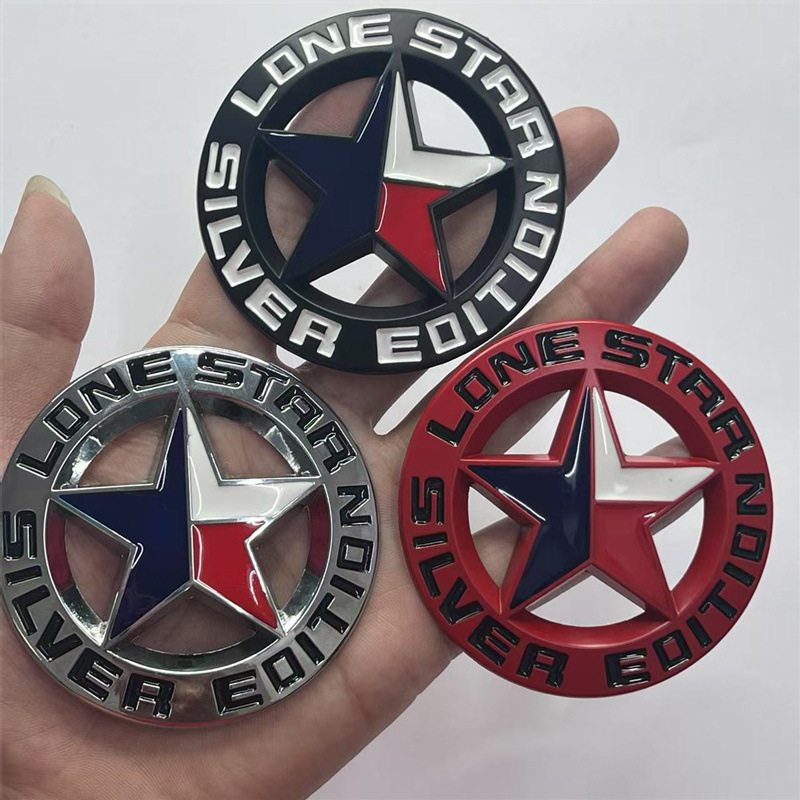 Metal LONE STAR SLIVER EDITION Car Sticker for Dodge Jeep Wrangler Netby