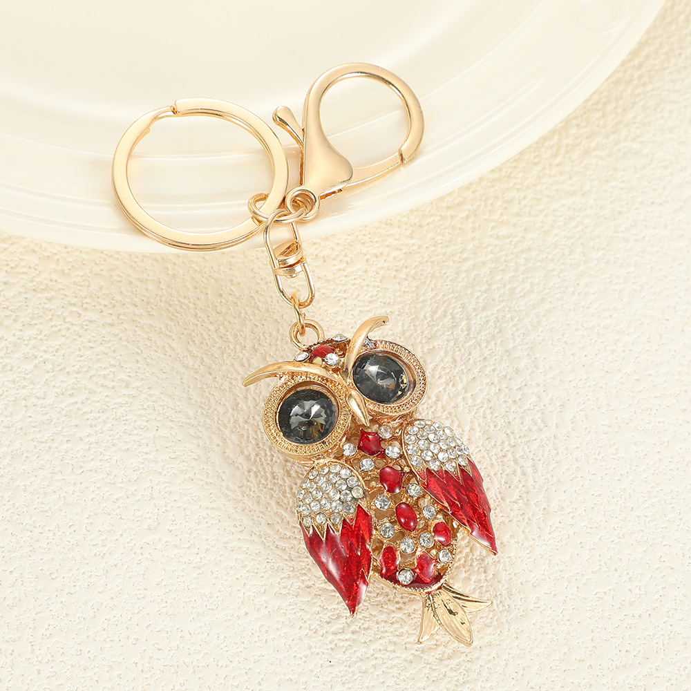Rhinestone OWL Keychain Keyring Netby