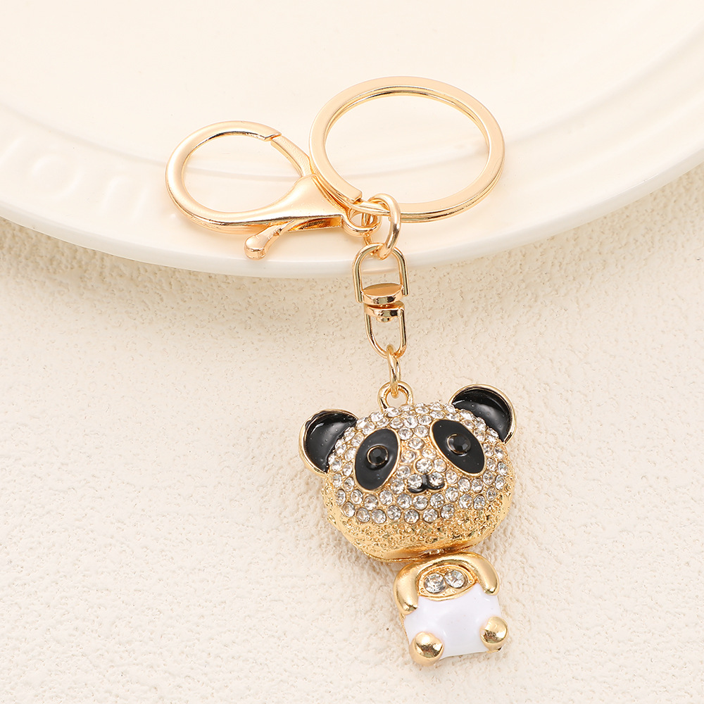 Rhinestone Panda Keychain Keyring Netby