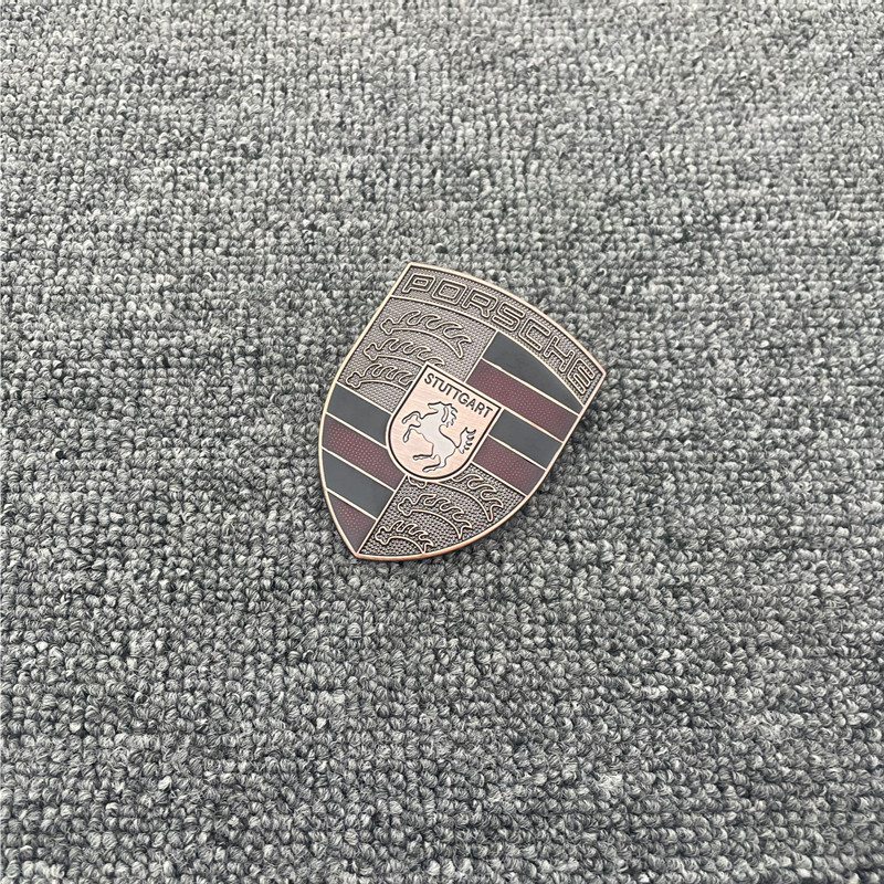 Metal Porsche Car Hook Engine Cover Emblem Badge with Glue Sticker Netby