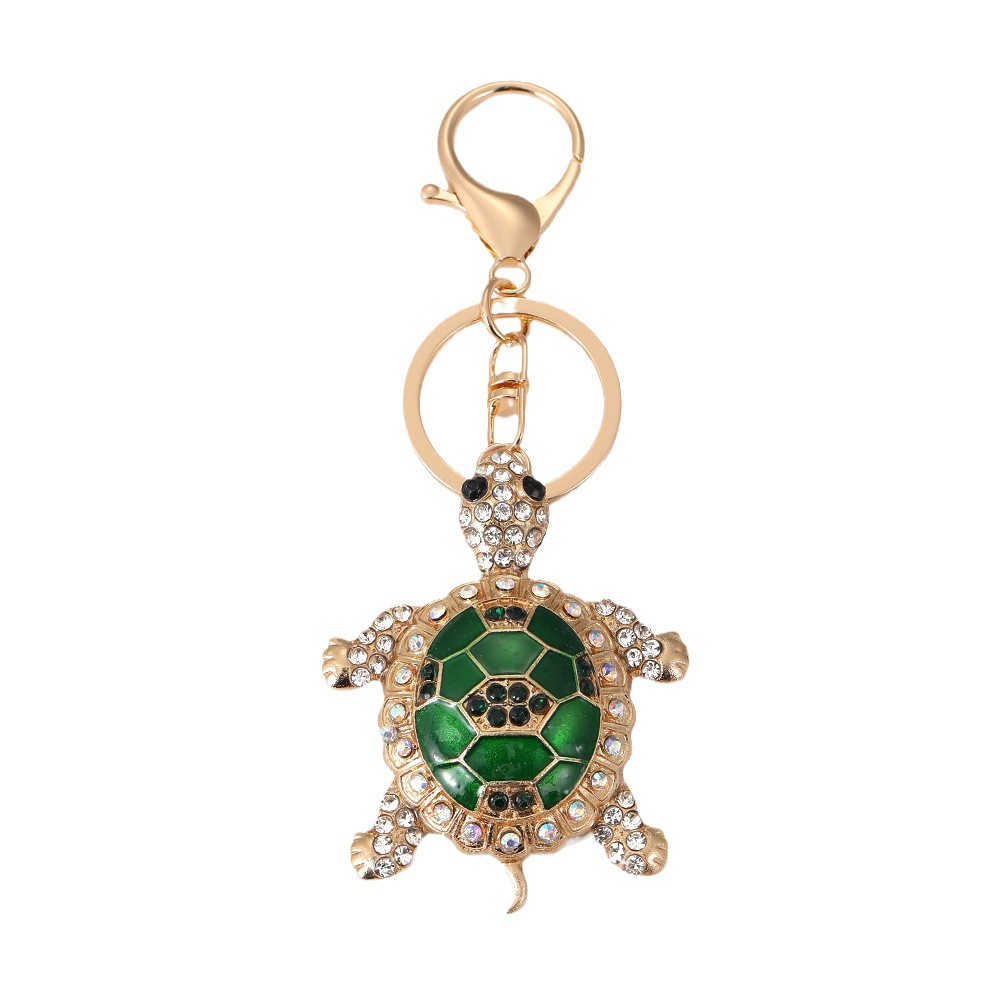 Rhinestone Turtle Keychain Keyring Netby