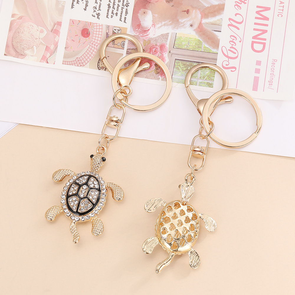 Rhinestone Tortoise Keychain Keyring Netby
