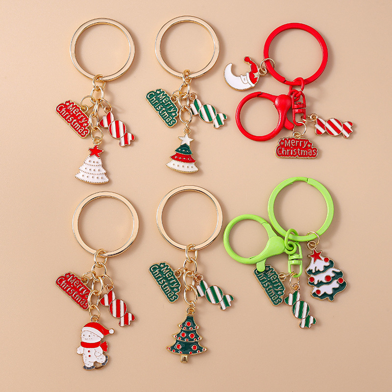 Moon Snowman Festival Christmas Keychain Keyring Netby