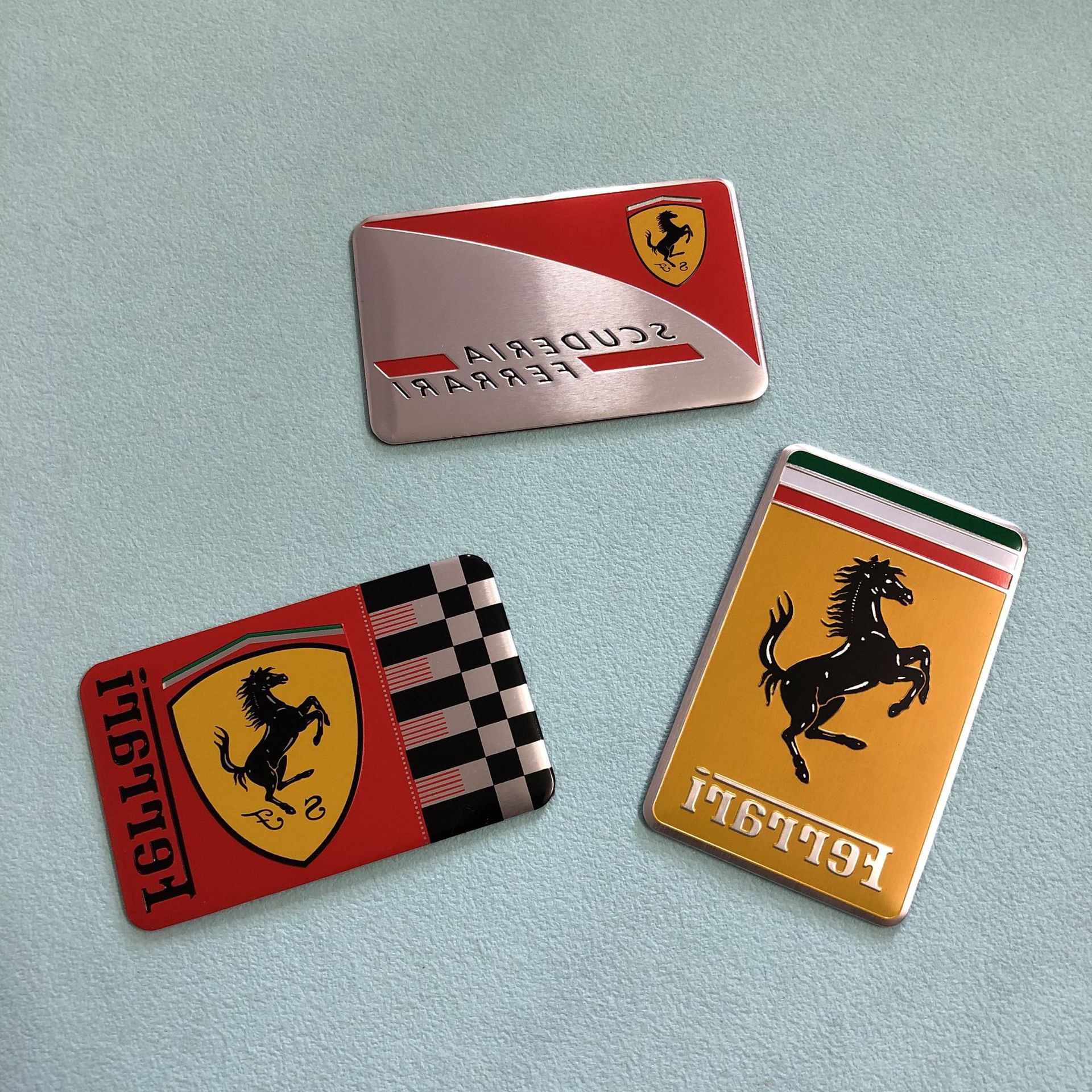 Aluminum Alloy Car Sticker for Ferrari Body Styling Netby