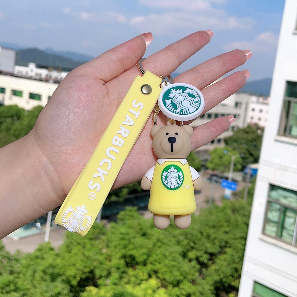 Creative STARBUCKS Bear Coffee Cup Keychain Keyring Netby