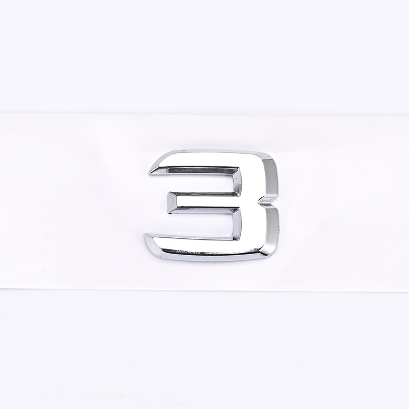 ABS Plastic 1 2 3 4 5 6 8 0 C D E G I K L M R S Letter Car Sticker for Mercedes Benz Trunk Tail Netby