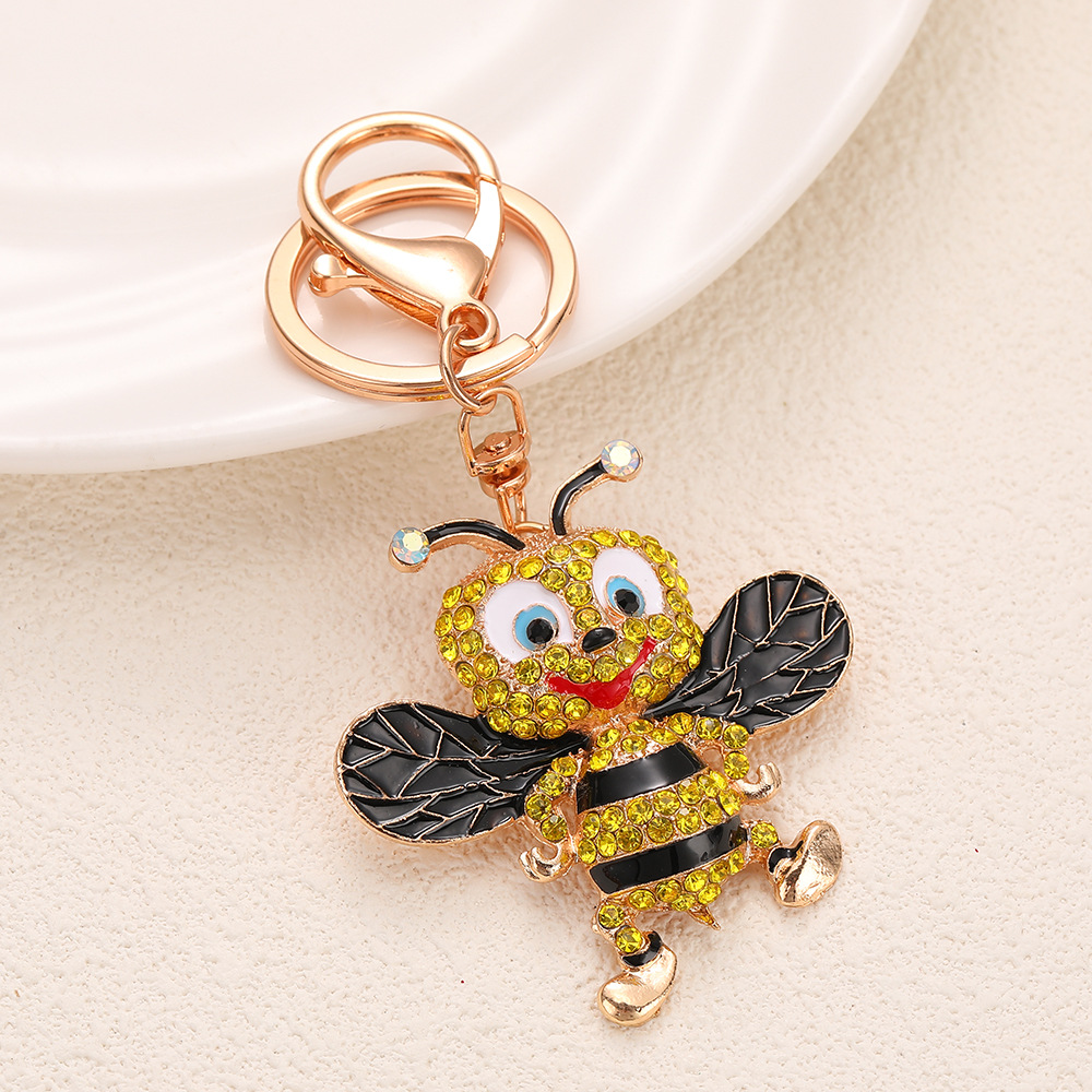 Rhinestone Little Bee Keychain Keyring Netby