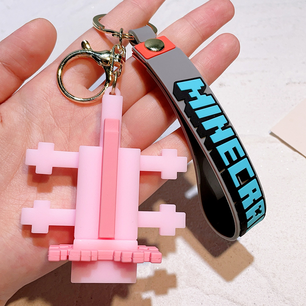 Video Game Minecraft Keychain Keyring Netby