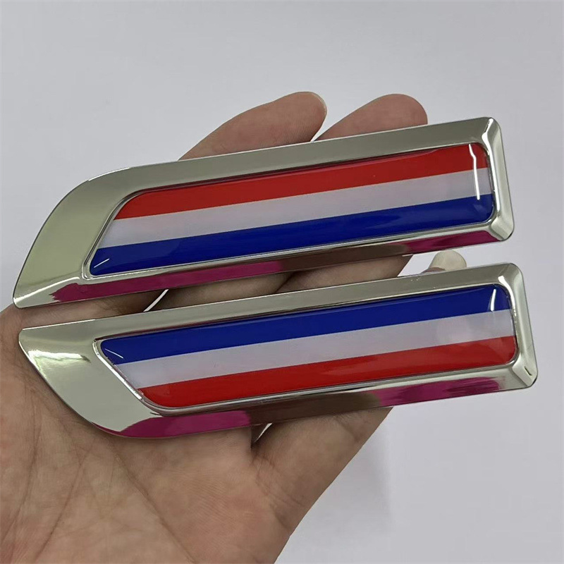 Knife Blade Shape National Flag Car Fender Side Sticker Netby