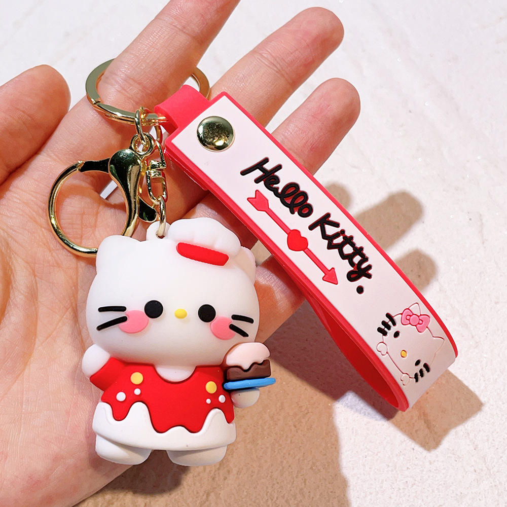 PVC Animation Hello Kitty Keychain Keyring Netby