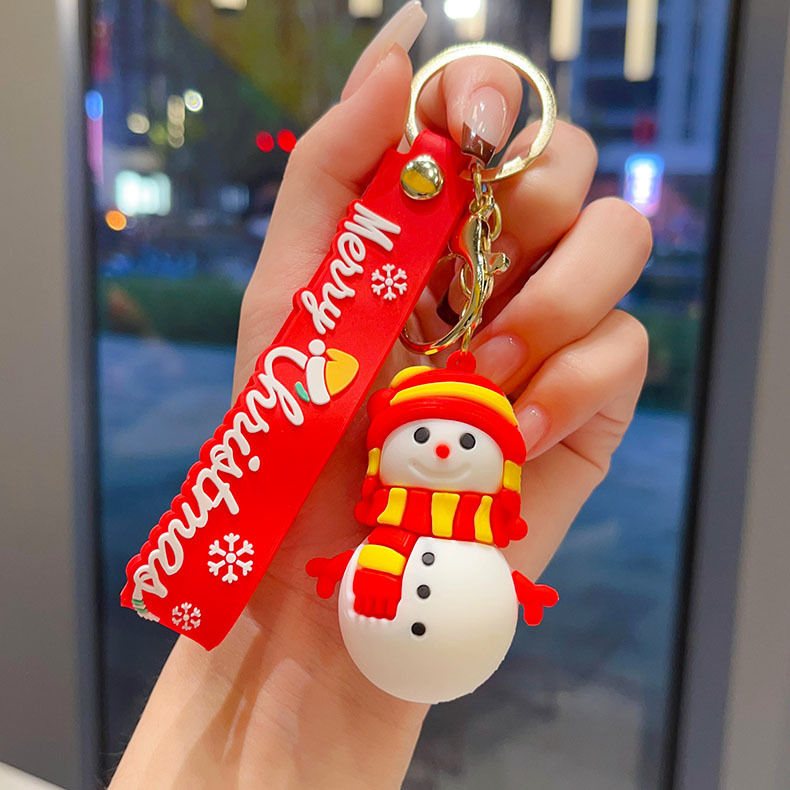 Silicon Festival Christmas Keychain Keyring Netby Santa Claus Trees Reindeer