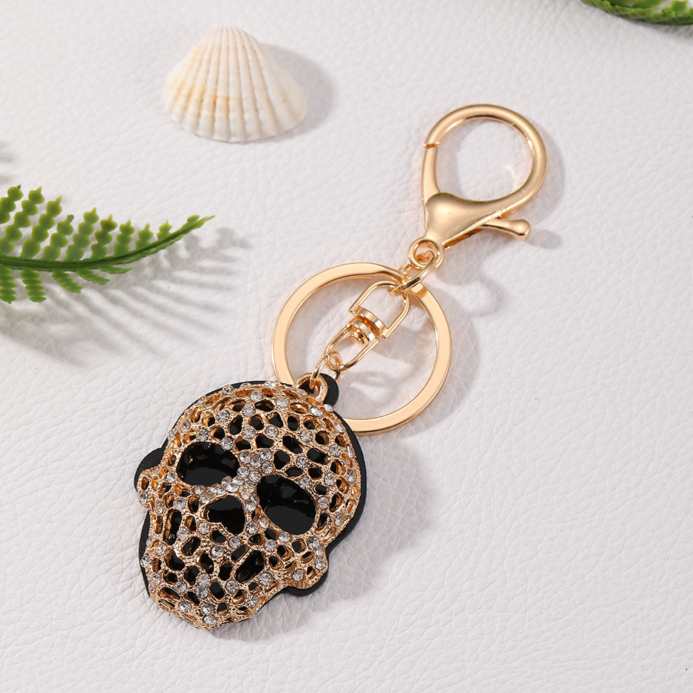 Rhinestone Skull Keychain Keyring Netby