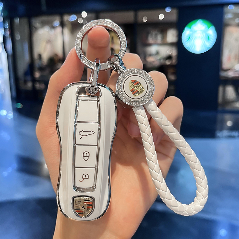 Silicon Car Key Case for Porsche Cayenne Macan Panamera 718 911 Netby