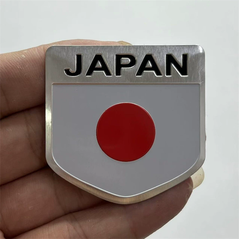 Aluminum Alloy National Flag of Japan Car Sticker Netby