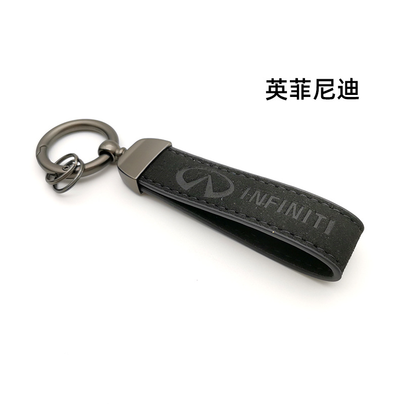 Alcantara Leather Car Logo Emblem Keychain Keyring Keyfob Netby