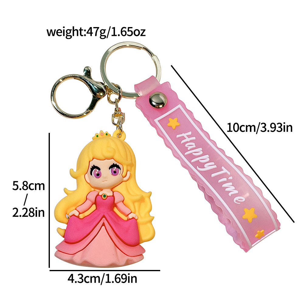 Animation Snow White Mermaid Princess Frozen Keychain Keyring Netby