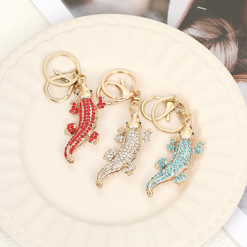 Crocodile Rhinestone Keychain Keyring Netby