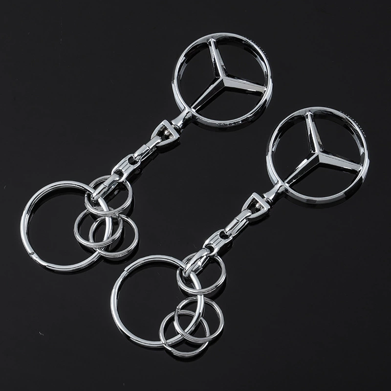 0.*3.4cm Good Quality Metal Car Logo Keychain Keyring for Mercedes Benz Netby