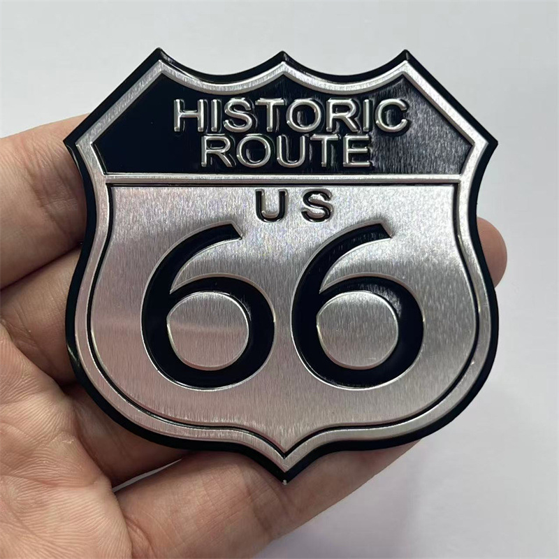 Aluminum Cadillac SRX HISTORIC ROUTE US 66 Car Sticker Netby