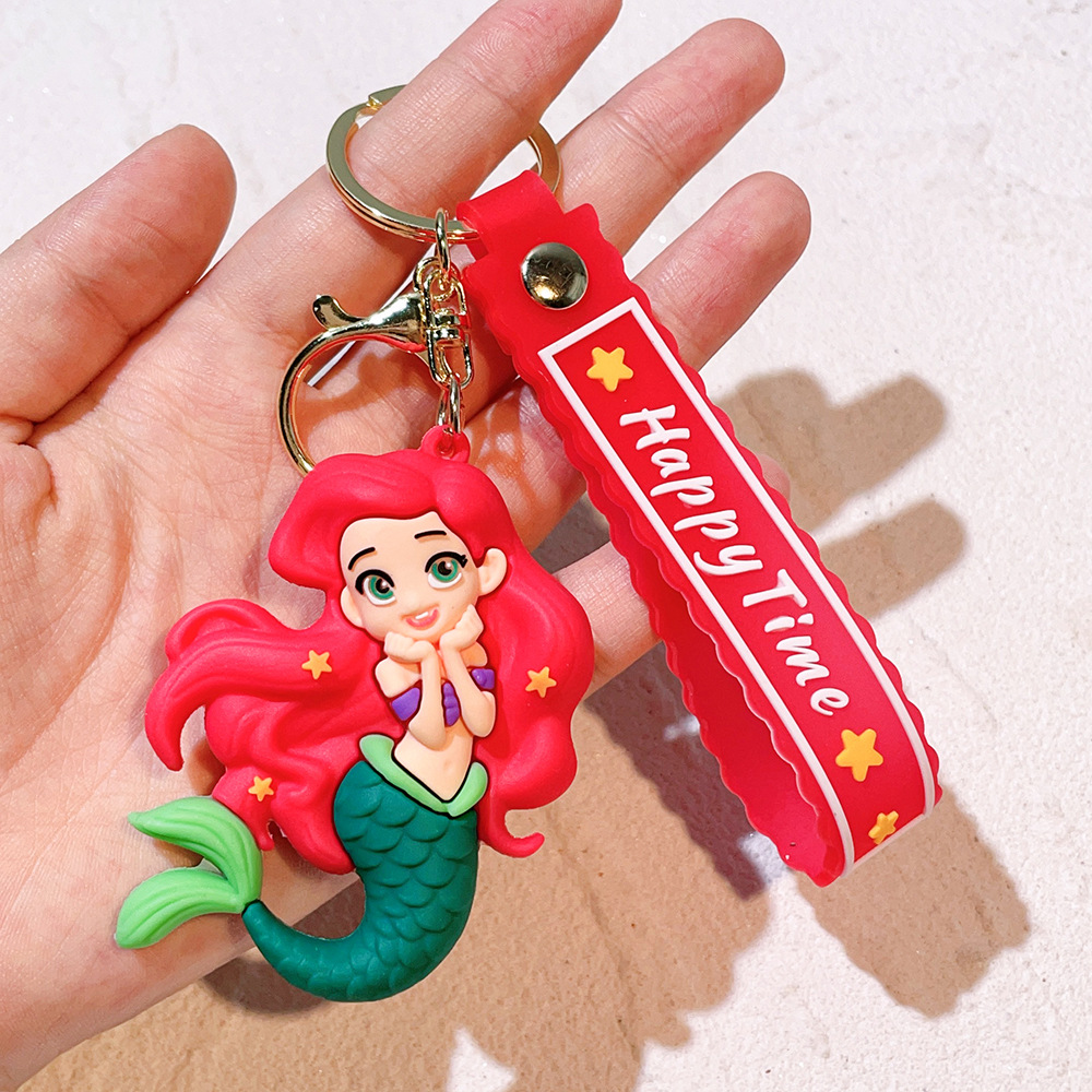 Animation Snow White Mermaid Princess Frozen Keychain Keyring Netby