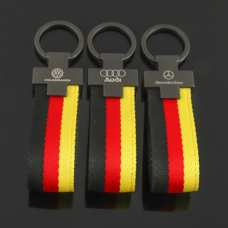3 Strip Car Logo Keychain Keyring Keyfob for Audi Benz Volkswagen VW Netby