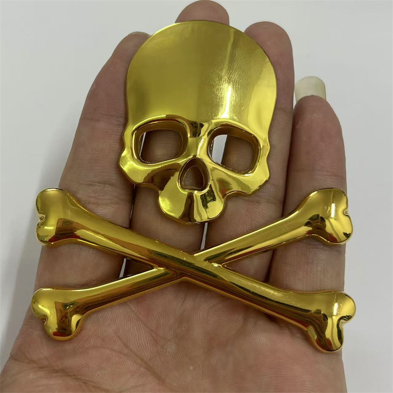 Metal Skull Car Sticker Netby
