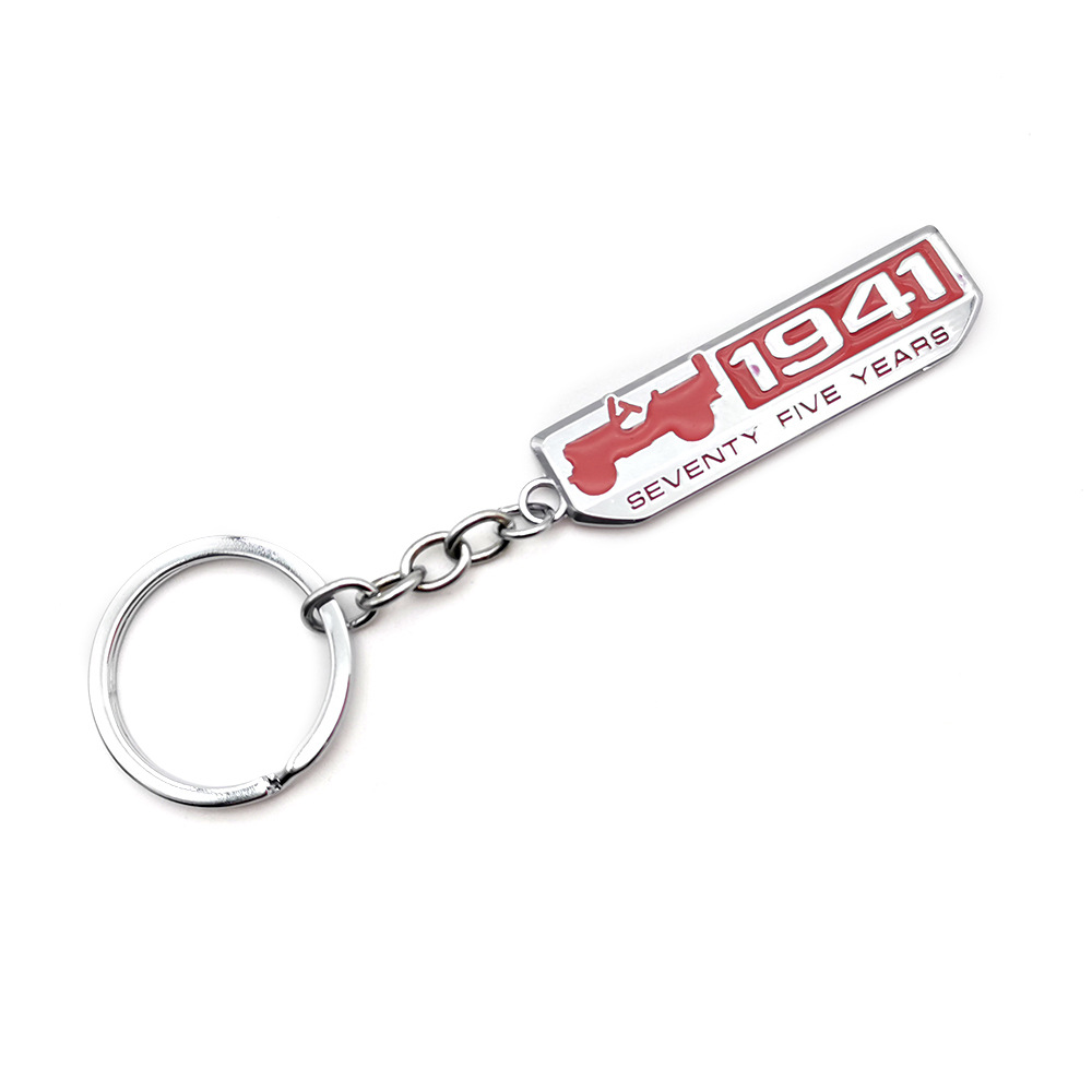 Metal 1941 75th Anniversary of Jeep Wrangler Car Keyring Keychain Keyfob Netby